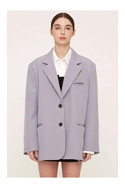 American Rag Cie Bronte Oversized Blazer - Lilac Color, Modern and Comfortabl...