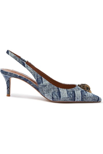 Kurt Geiger Denim Slingback Heeled Shoes Offering Classic Elegance