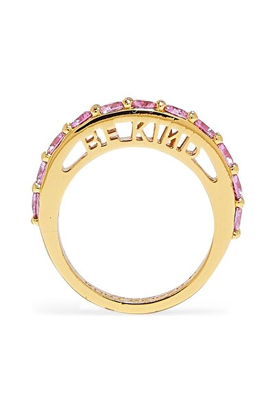 Kurt Geiger Be Kind Band Ring, Colorful Crystal Ring