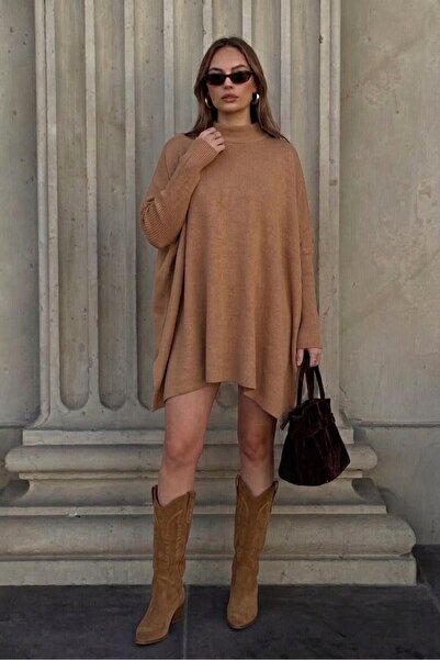 onno style women DÜZ TRİKO STANDART PANÇO