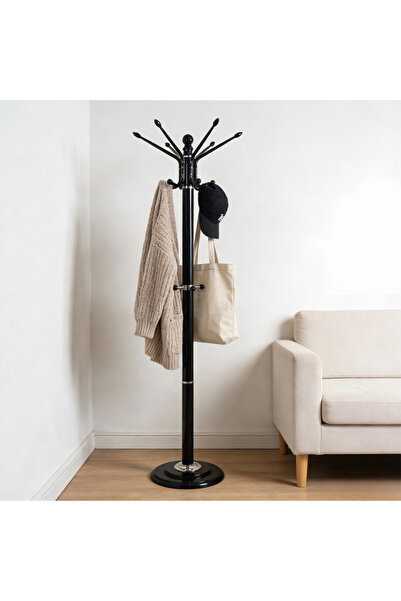 KLNAMAEAAN Freestanding Coat Rack with Multiple Hooks, Heavy-Duty Clothes Sta...