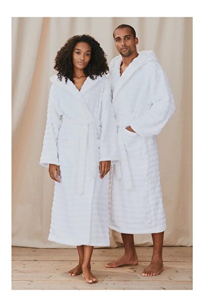 THE WHITE COMPANY Organic Cotton Hydrocotton Hooded Unisex Bathrobe