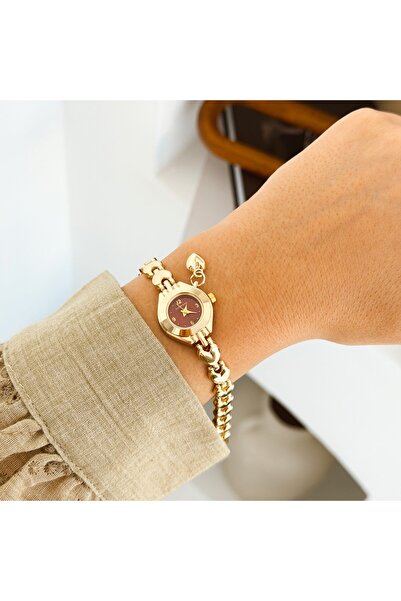 Boise Atelier Otill Gold-Red Watch |   Clock