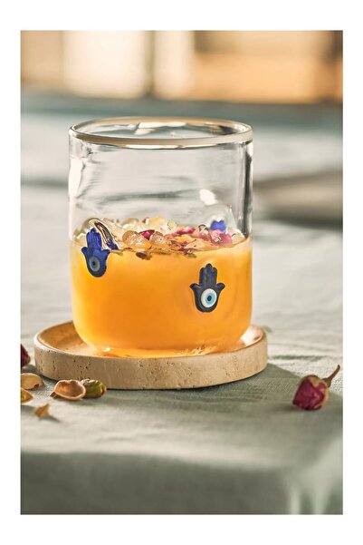 Anthropologie The Icon Handmade Bead Detailed Glass Juice Cup