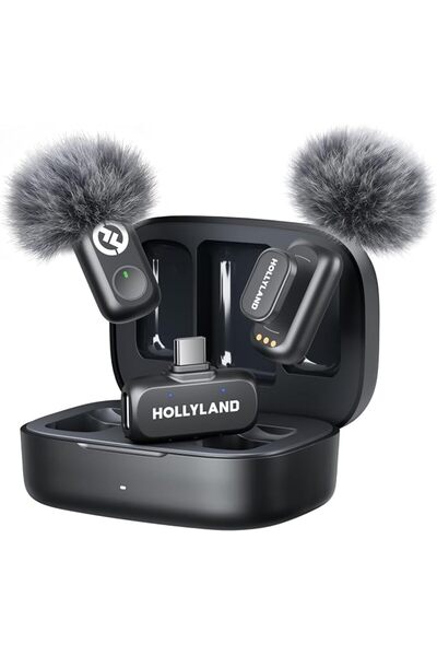 HollyLand LARK A1 Wireless Mini Microphone for iPhone 15/16 & Android, Pure S...