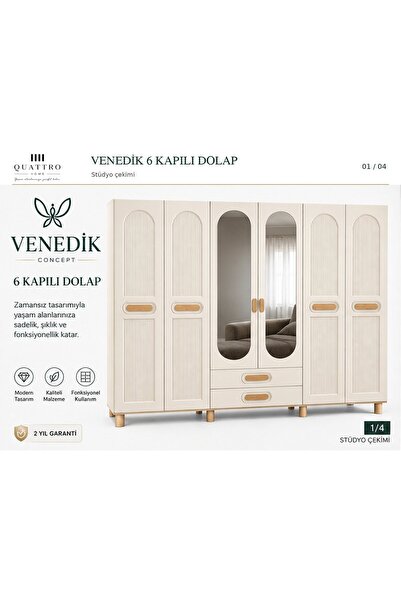 QUATTRO HOME VENEDİK 6 KAPAKLI DOLAP