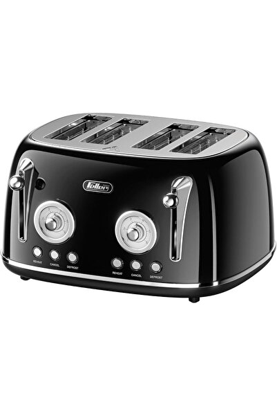 Feller mainz Feller Germany, Retro Style 4-Slice Toaster, 1630 W, Steel Body,...