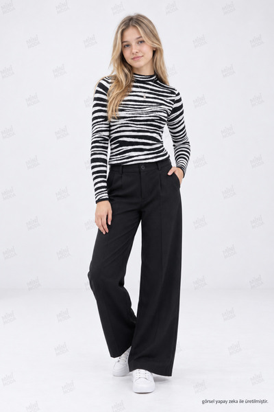 Minimoda Kids Devojčica, bluza sa dugim rukavima i zebrastim uzorkom