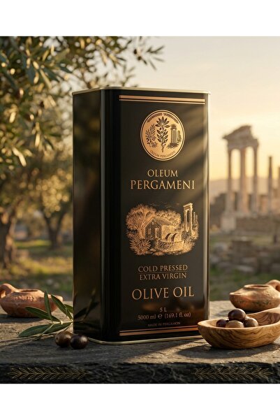 Natural Soğuk Sıkım Bergama’nın Edremit Türü Ağaçlarından Yüksek Polifenollü, Düşük Asitli, Meyvemsi Aromalı İçimlik Zeytinyağı 5L