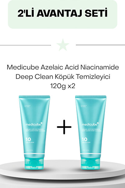 Medicube Azelaic Acid Niacinamide Deep Clean Köpük Temizleyici 120g İkili Set