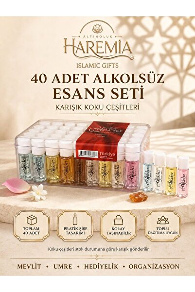 Altınoluk Haremia 40 Adet Alkolsüz Esans Seti | Karışık Kokulu Toplu Hediyeli...