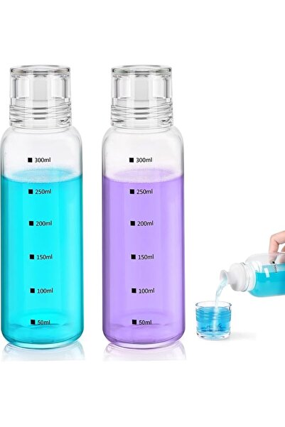 TERRIFI Glass Mouthwash Dispenser, Refillable Countertop Container with Lid &...