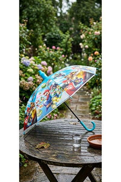Lutara (Düdük Hediyeli) 72 Cm Çocuk Şemsiye Koruma Kılıflı, Desenli Sonbahar ...