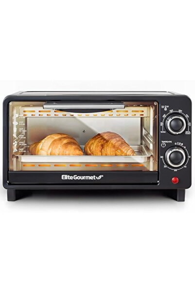 Elite Gourmet ETO490 9L/4 Slice Countertop Toaster Oven with 30 Minute Timer,...