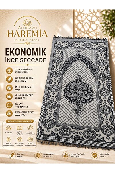 Altınoluk Haremia Economical Thin Prayer Mat |   Lightweight Portable Bulk Di...