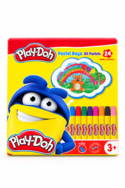 Play Doh Hasbro Play-Doh Pastel Boya 24 Renk Yağlı Pastel Boya Seti PA004 (Ka...