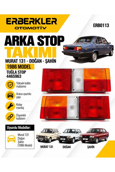 ERBERKLER Murat 131 Doğan Şahin Arka Stop Takım 1986 Model Tuğla Stop 4465963