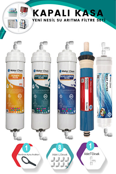 Water Chem İhlas Aura Cebilon Silver Platinum ve Plus Uyumlu 5'li Filtre Seti...