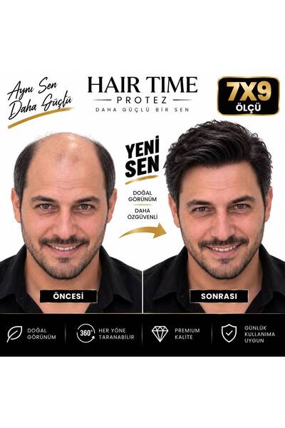 Hairtime 7X9 PROTEZ SAÇ – YOĞUN GÖRÜNÜM VE DOĞAL DOKU – HER YÖNE ŞEKİLLENDİRİ...