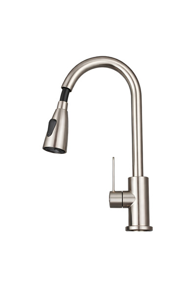 varioshop ®   Baterie de bucătărie extractabilă, inox periat, 2 moduri de pul...