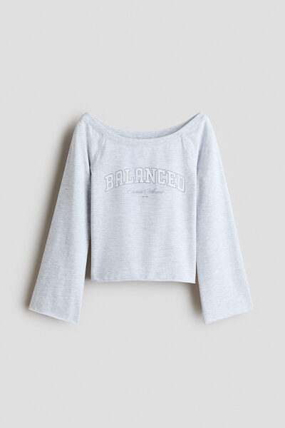 H&M Kayık Yakalı Sweatshirt