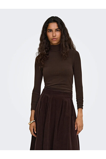 ONLY Onlglamour Soft Textured Blouse L/S Roll-Neck Top Jrs Noos