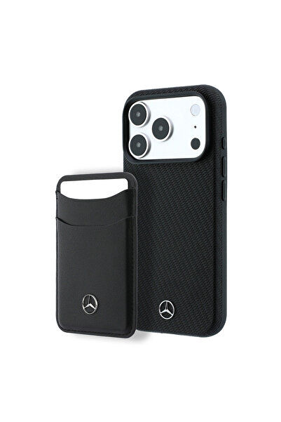 Mercedes Benz iPhone 18 Pro Max Kılıf Lisanslı M-safe PU Deri 3D Metal Logolu...