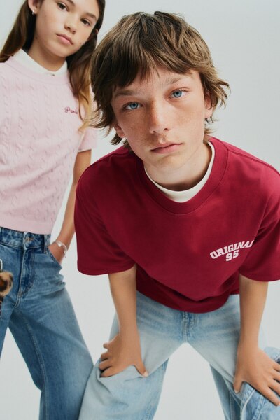 H&M Bol Kesimli ve Baskılı Tişört
