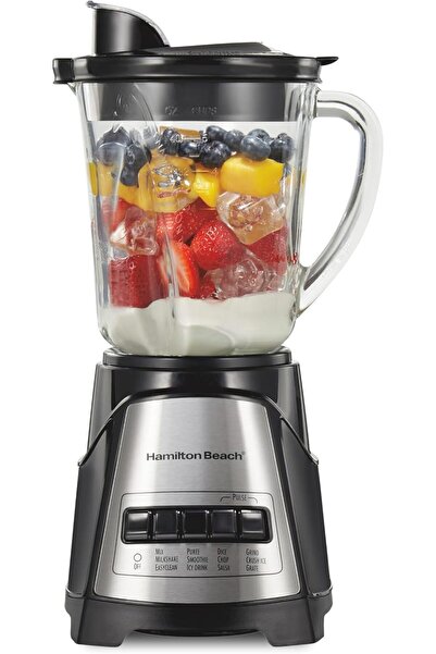 Hamilton Beach Power Elite Blender with 12 Functions for Puree, Ice Crush, Sh...