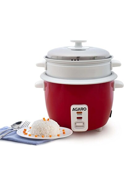 AGARO Elegant Electric Rice Cooker, 1L, 700 gms (approx. 5 cups) raw rice, 40...