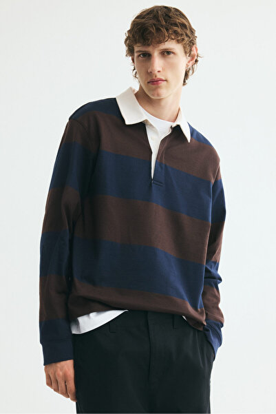 H&M Pamuklu Rugby Tişörtü Regular Fit