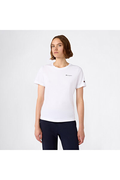 Champion SS Regular Fit Kadın Beyaz T-Shirt