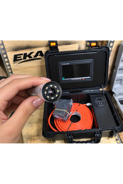 EKA Tek Kameralı Yılan Kamera ve Endoskop – HD Monitörlü LED Işıklı Çantalı Sistem