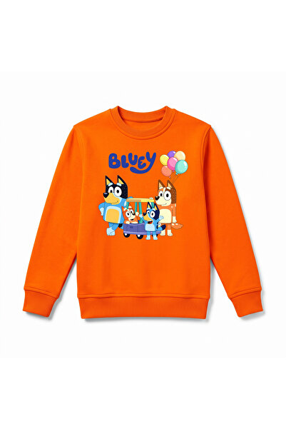 URBANTRENDSTORE Bluey Printed Children's Premium Winter Sweatshirt Soft Shiny...