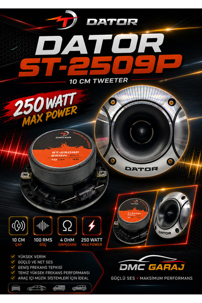 DATOR 10 CM DOME TWEETER DMC GARAJ