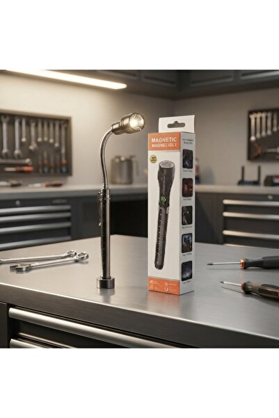 Primo Plus Flexible Magnetic LED Flashlight with Gooseneck and Telescopic Ins...