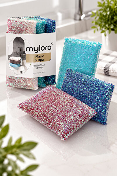 mylora (3Adet) Sihirli Telli Bulaşık Süngeri