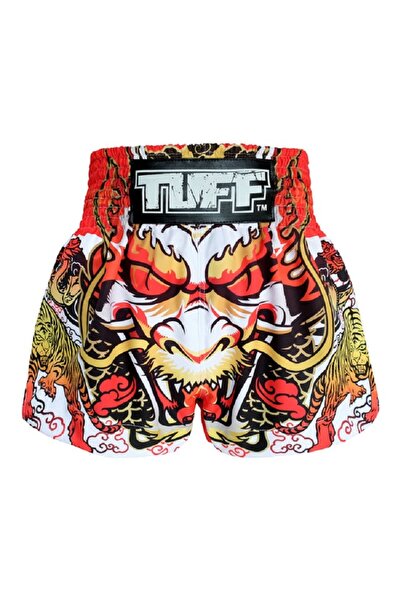 TUFF شورت مواي تاي للملاكمة بتصميم تقليدي (TUF-MS621-WHT)