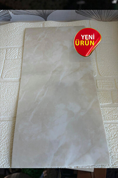 BienHome 10 Adet, Mermer Desenli Kendinden Yapışkanlı Krem Bej Renkler Mutfak Banyo Wc İçin Uygun Panel Soy Yapıştır 30x60 cm Kolay Kullanım Hemen Çözüm Pratik Kaplama