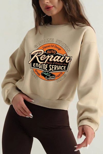 uyguntarz Hanorac unisex cu imprimeu GASOLINE, cu gât rotund
