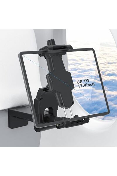 KDD Airplane Tablet Holder Mount, Adjustable Travel Essentials iPad Phone Sta...