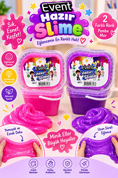 EVENT Mega Slime – Renkli Eğlenceli Slime Oyuncak, Yumuşak ve Esnek Doku 500x...
