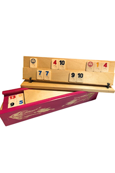 unbranded Joc de Rummy sculptat cu piese din piatră - Roz