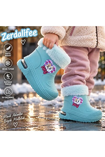 ZERDALİFE Çocuk ışıklı İçi peluşlü Kışlık Yağmur bot, su geçirmez Günlük çocu...