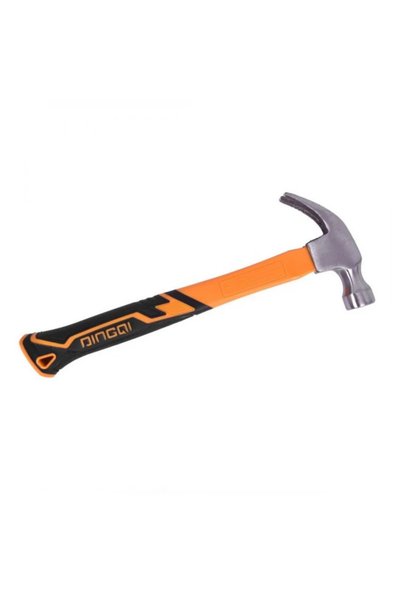 DINGQI Mini Claw Hammer 250 g Fiberglass Handle for DIY Projects