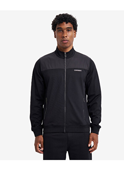 Lescon Men's Zippered Black Tracksuit Set 26N-1161/1162