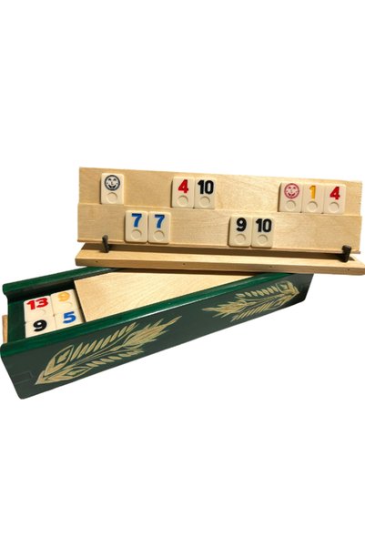 unbranded Joc de Rummy sculptat cu piese din piatră - Verde