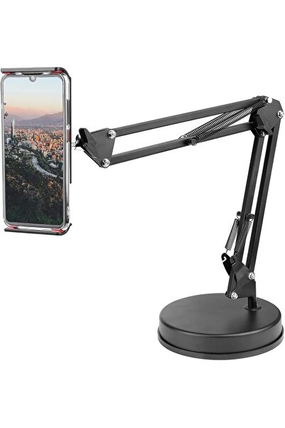 ELTERAZONE 360° Overhead Phone Mount Stand, Articulating Arm Desktop Holder, ...