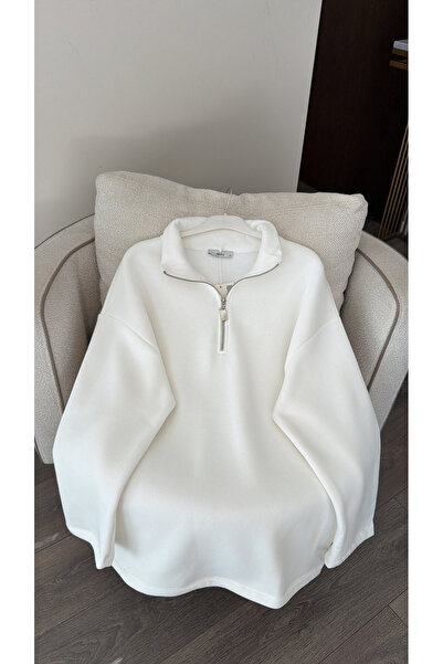 ELLA Yarım Fermuarlı Dik Yaka Sweatshirt