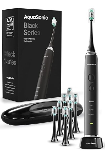 Aquasonic 100 Aquasonic Black Series Ultra Whitening Toothbrush – ADA Accepte...